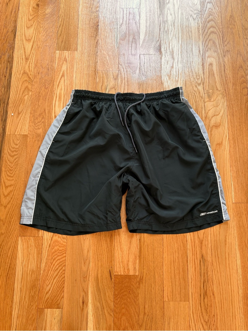 Reebok Vintage 90s Y2K Blokecore Drill Shorts Forest Green Grey Mini Logo XXL